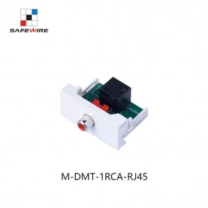 Safewire M-DMT-1RCA-RJ45 45*22.5mm Video Socket & Audio Socket 1/2/3 RCA with RJ45 Jack Modules