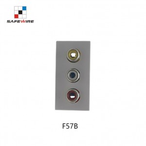 Safewire F57B 45*22.5mm Modules AV solderless/Audio Outlet