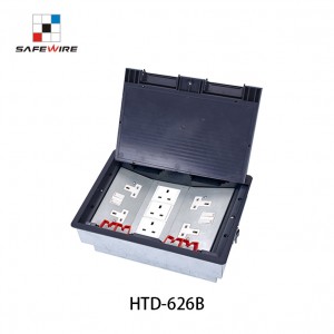 Safewire HTD-626B access floor boxes TUV CE certificated cavity floor boxes EV charging station