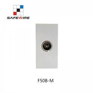 Safewire F50B-M 22.5*45mm TV socket male Modules/Single Male TV Socket