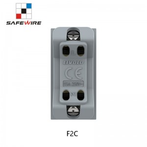 Safewire F2C 15000 Pull out Plug Number 2 Pin Socket 15A PC Plastic