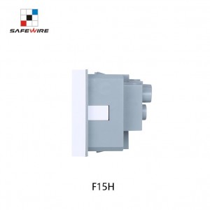 Safewire F15H 45*45mm PC Module grounding German Socket Outlet / grounding German Electrical Outlet