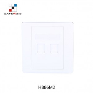 Safewire HM86M2 86*90mm 1/2/3/4 port Datafaceplate