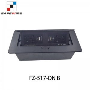 Safewire FZ-517DN-B Raised screed concrete carpet desktop boxes desktop socket hatches desktop box