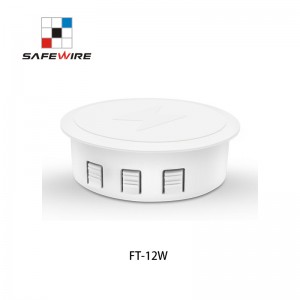 Safewire FT-12W Furniture Embedded 10W Fast Charging Waterproof Table Wireless Charger for Mobile Phone