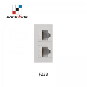 Safewire F23B 45*22.5mm Electrical Network RJ11 & RJ45 Dual port