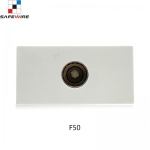 Safewire F50 22.5*45mm White Color Single Male TV Socket/ Audio Socket