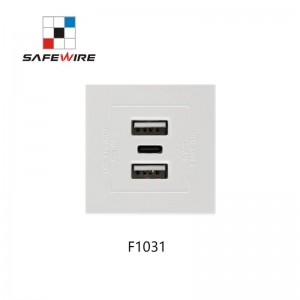 Safewire F1031 5V 3.1A USB charger triple port/USB Charger/Type C USB Charger