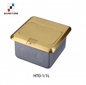 Safewire HTD-1/1L Brass Outlet Cover Junction Box Floor Receptacle EV charging station