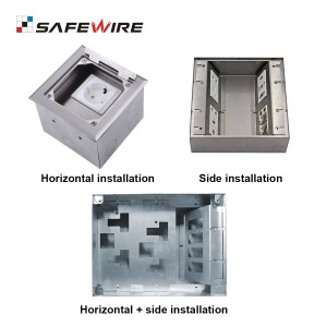 Safewier HTD-250KP Raised screed concrete carpet floor boxes floor socket hatches floor box