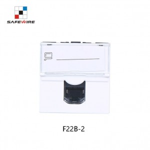 Safewire F22B-2 45*45mm RJ45 utp cat6 toolless