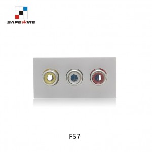 Safewire F57 22.5*45mm RCA Video Sockets Panel Mount Socket Audio Red White