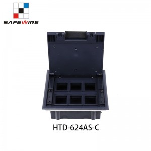 Safewire HTD-624AS-C TUV CE certificated access floor boxes cavity floor boxes EV charging station