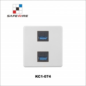 Safewire KC1-074 Double USB socket 13A