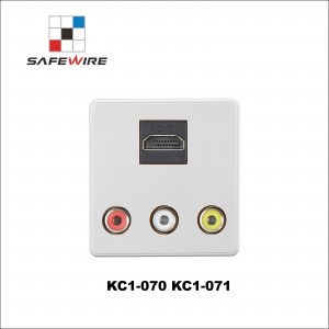 Safewire KC1-070 KC1-071 A/V socket with HD video socket 16A