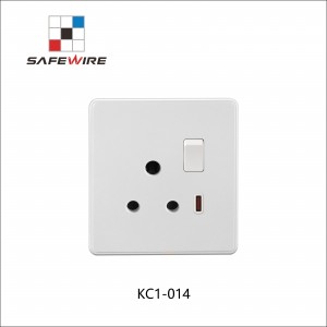 Safewire KC1-014 15A switched socket with neon 15A