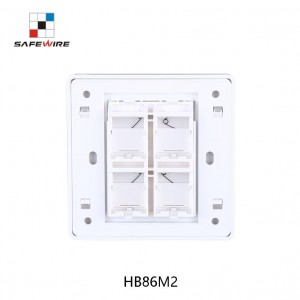 Safewire HM86M2 86*90mm 1/2/3/4 port Datafaceplate