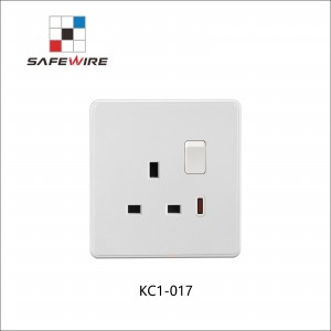 Safewire KC1-017 13A switched socket with neon 13A