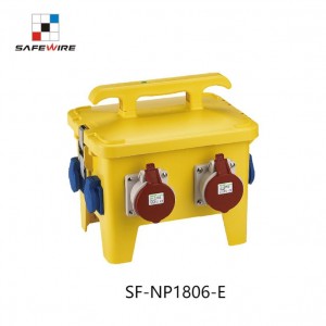 Safewire SF-NP1806-E IP44 or IP67 12 mobile waterproof socket box industrial electric power waterproof outdoor