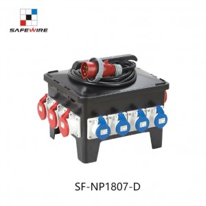 Safewire SF-NP1807-D Waterproof IP67 CEE socket of Portable socket distribution with CEE connector