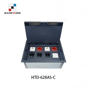 Safewire HTD-628AS-C TUV CE certificated access floor boxes cavity floor boxes EV charging station