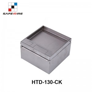 Safewire HTD-130-CK Underfloor bottom boxes TUV CE certificated access floor boxes floor socket outlet EV charging station