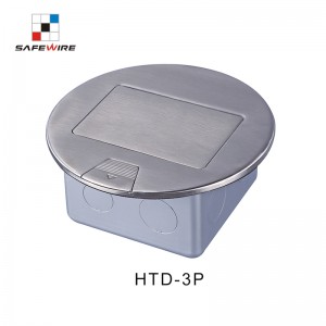 Safewire HTD-3/3P Stainless floor box Junction Box TUV CE certificated access floor boxes EV charging station