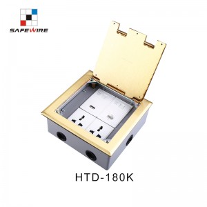 Safewire HTD-180K/KP Floor box TUV CE certificated cable management access floor boxes EV charging station