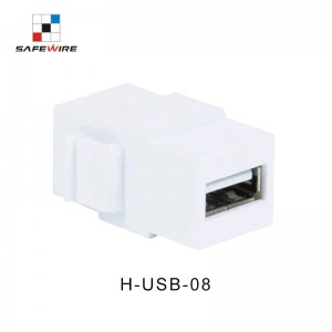 Safewire H-USB-08 180 Degree ABS USB2.0A/USB2.0A