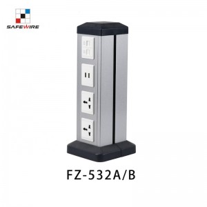 Safewire FZ-532A Stainless floor box Power box floor socket outlet EV charging station