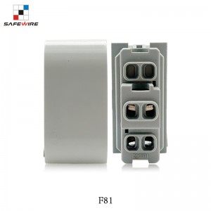 Safewire F81 22.5*45mm 1 Gang 2 Way Switch Socket / Electrical Wall Socket