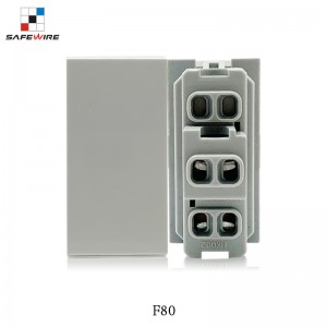 Safewire F80 22.5*45mm 1 Gang 1 Way Switch Socket / Electrical Wall Socket