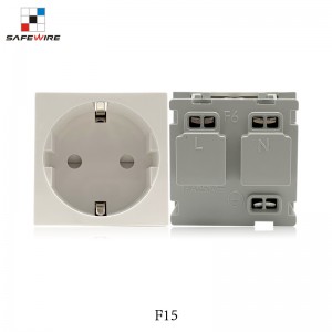 Safewire F15 Euro/Schuko socket 45*45mm socket 220V 16A socket