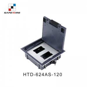 Safewire HTD-624AS-120 TUV CE certificated access floor boxes cavity floor boxes EV charging station