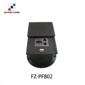 Safewire FZ-PFB02 Slide Coverplate with Two Power Outlet+Dual Port USB Charger Socket