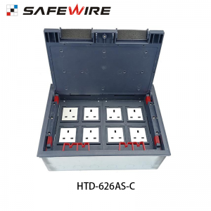 Safewire HTD-626AS-C TUV CE certificated access floor boxes cavity floor boxes EV charging station