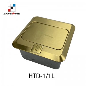 Safewire HTD-1/1L Brass Outlet Cover Junction Box Floor Receptacle EV charging station