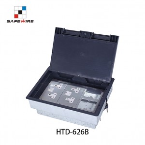 Safewire HTD-626B access floor boxes TUV CE certificated cavity floor boxes EV charging station