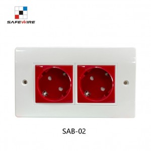 Safewire SAB-02 ABS plastic 86 146 mm 2 gang DLP trunking box with 45*45mm data and power socket embed box