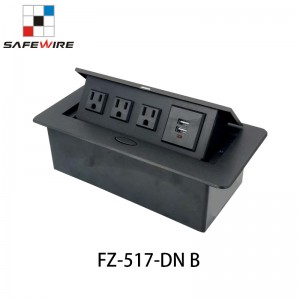 Safewire FZ-517DN-B Raised screed concrete carpet desktop boxes desktop socket hatches desktop box