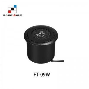 Safewire FT-09W Furniture Embedded Fast Wireless Charger with Pop-up Dual Built-in USB-a Output Charging