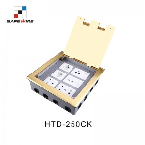 Safewier HTD-250KP Raised screed concrete carpet floor boxes floor socket hatches floor box