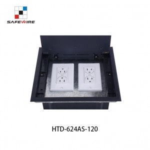 Safewire HTD-624AS-120 TUV CE certificated access floor boxes cavity floor boxes EV charging station