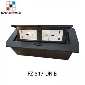 Safewire FZ-517DN-B Raised screed concrete carpet desktop boxes desktop socket hatches desktop box