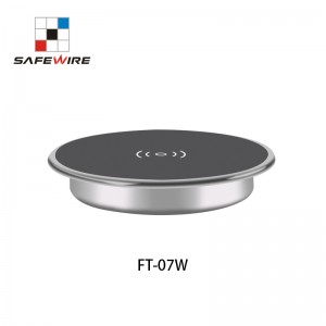 Safewire FT-07W Furniture Embedded 10W for Mobile Phone Fast Charging Table Wireless Charger with QC 3.0 adaptor