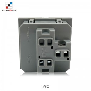 Safewire F82 22.5*45mm 2 Gang 1 Way Switch Socket / Electrical Wall Socket