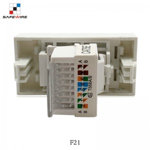 Safewire F21 22.5*45mm Cat5e Socket Cat5e Module RJ45 Socket