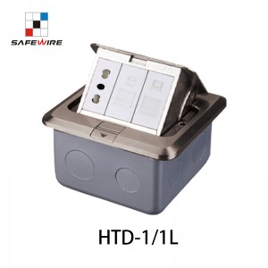 Safewire HTD-1/1L Brass Outlet Cover Junction Box Floor Receptacle EV charging station