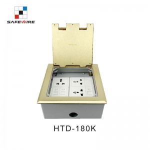 Safewire HTD-180K/KP Floor box TUV CE certificated cable management access floor boxes EV charging station