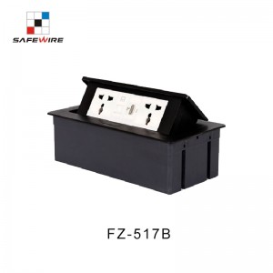 Safewire FZ-517B official furniture socket with 3 gangs 45*45mm receptacle